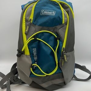 Coleman Revel 8L Hiking/Active Back Pack H20 Gray, Neon Green, Turquoise.